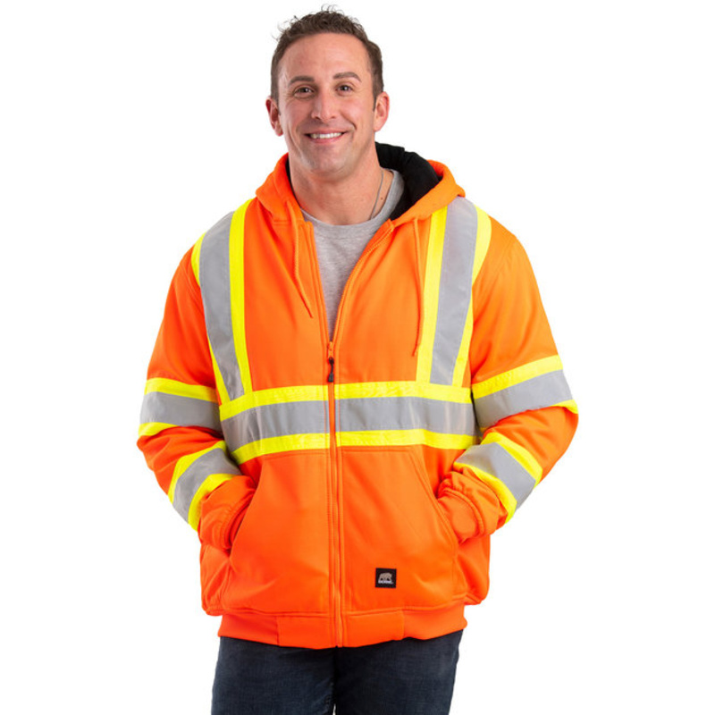 Berne Men's Safety Tall Striped Therman Lined Sweatshirt Thumbnail