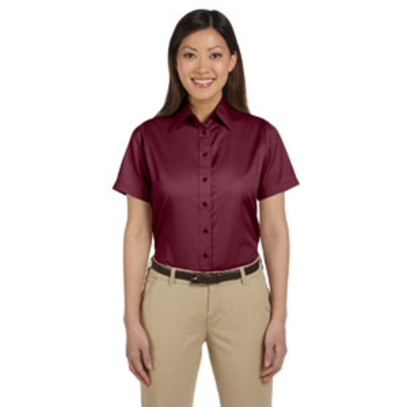 Ladies' Easy Blend™ Short-Sleeve Twill Shirt with Stain-Release Thumbnail