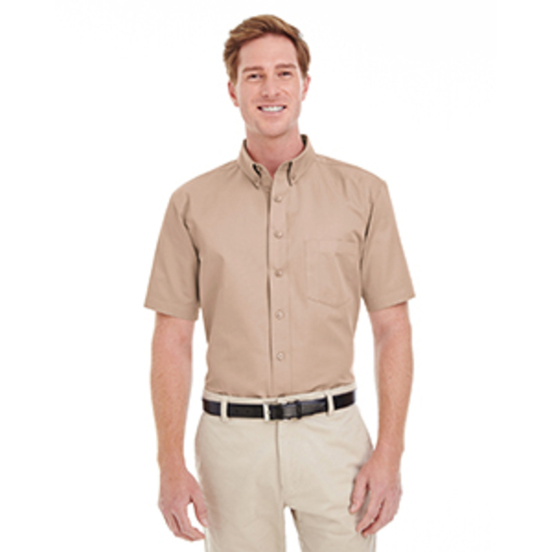 Men's Foundation 100% Cotton Short-Sleeve Twill Shirt with Teflon™ Thumbnail