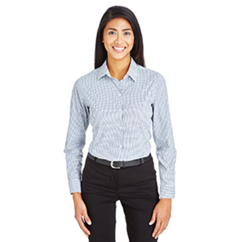 CrownLux Performance™ Ladies' Micro Windowpane Shirt Thumbnail