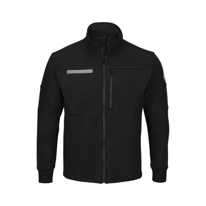 Zip Front Fleece Jacket-Cotton /Spandex Blend Thumbnail