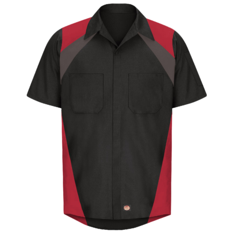 Tri-Color Short Sleeve Shop Shirt Thumbnail
