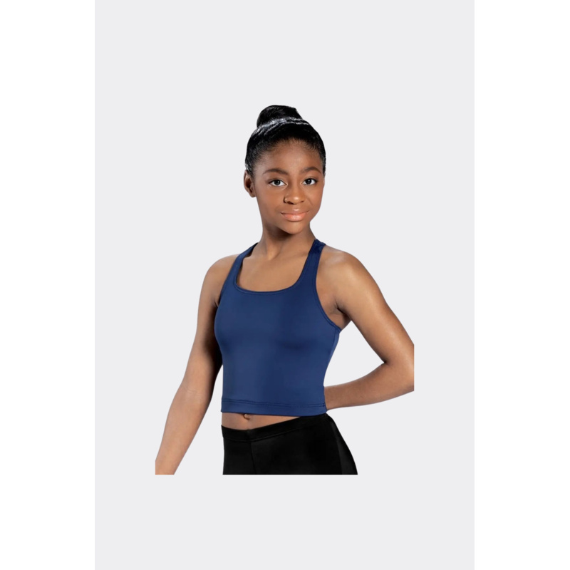 Ladies Wide Racerback Crop Top Thumbnail