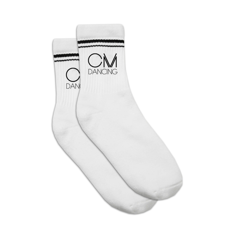 CM DANCING SLX Black Logo-Half-Crew Cotton Socks Thumbnail