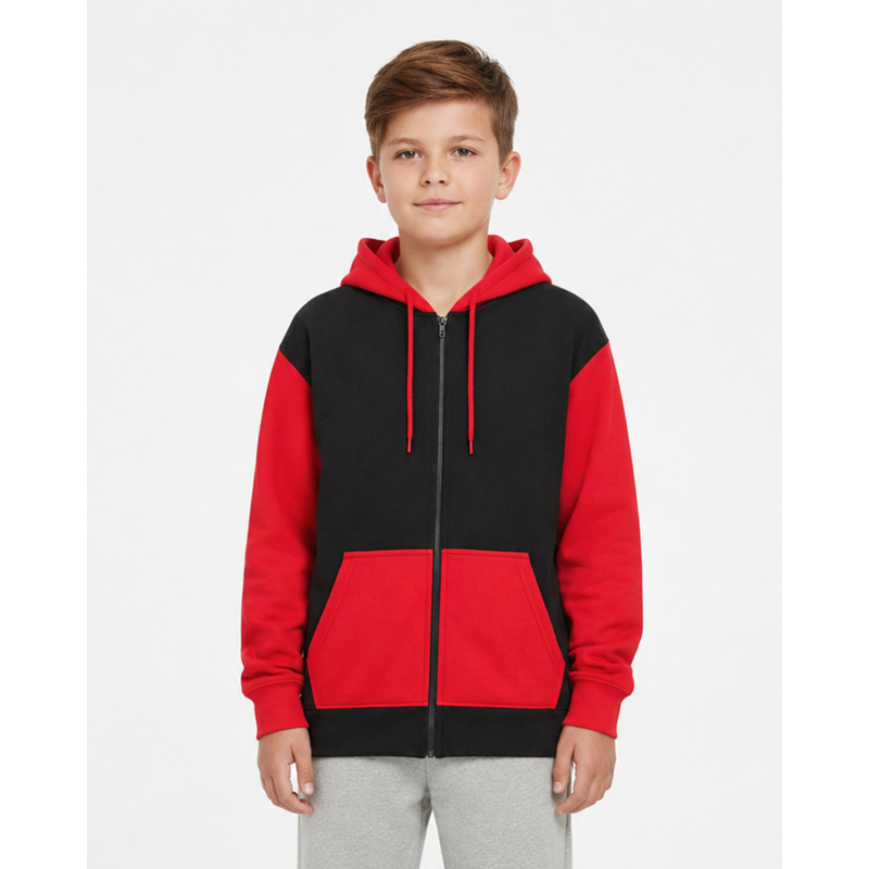 SLX Unisex Youth & Adult  Colourblock Fleece Zip Hoodie  Thumbnail