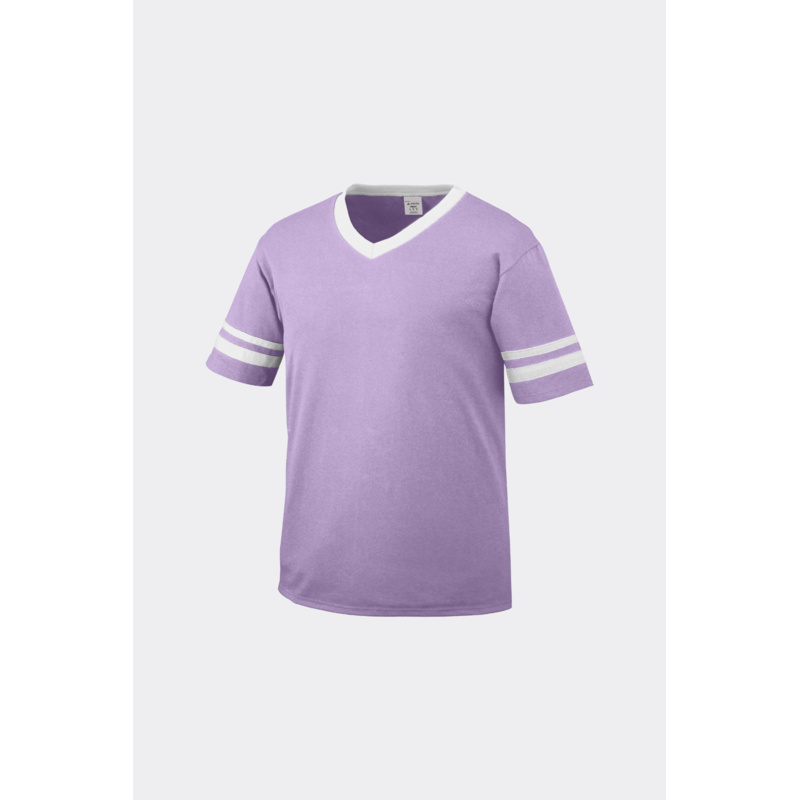 Unisex Sleeve Stripe V-Neck T-Shirt Thumbnail