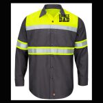 Hi-Visibility Colorblock Ripstop Long Sleeve Work Shirt - TALL Thumbnail