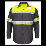 Hi-Visibility Colorblock Ripstop Long Sleeve Work Shirt - TALL Thumbnail