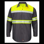 Hi-Visibility Colorblock Ripstop Long Sleeve Work Shirt - TALL Thumbnail