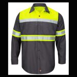 Hi-Visibility Colorblock Ripstop Long Sleeve Work Shirt - TALL Thumbnail