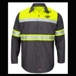 Hi-Visibility Colorblock Ripstop Long Sleeve Work Shirt - TALL Thumbnail