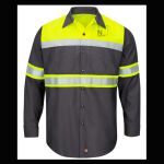 Hi-Visibility Colorblock Ripstop Long Sleeve Work Shirt - TALL Thumbnail