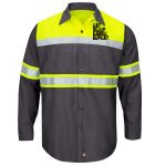 Hi-Visibility Colorblock Ripstop Long Sleeve Work Shirt Thumbnail