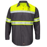 Hi-Visibility Colorblock Ripstop Long Sleeve Work Shirt Thumbnail