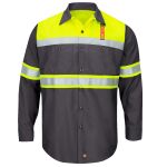 Hi-Visibility Colorblock Ripstop Long Sleeve Work Shirt Thumbnail