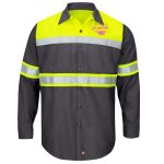 Hi-Visibility Colorblock Ripstop Long Sleeve Work Shirt Thumbnail