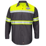 Hi-Visibility Colorblock Ripstop Long Sleeve Work Shirt Thumbnail