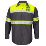 Hi-Visibility Colorblock Ripstop Long Sleeve Work Shirt Thumbnail