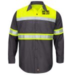 Hi-Visibility Colorblock Ripstop Long Sleeve Work Shirt Thumbnail