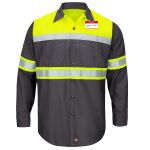 Hi-Visibility Colorblock Ripstop Long Sleeve Work Shirt Thumbnail