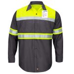 Hi-Visibility Colorblock Ripstop Long Sleeve Work Shirt Thumbnail