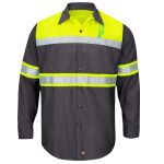 Hi-Visibility Colorblock Ripstop Long Sleeve Work Shirt Thumbnail