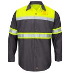 Hi-Visibility Colorblock Ripstop Long Sleeve Work Shirt Thumbnail