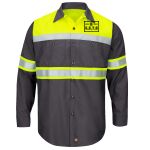 Hi-Visibility Colorblock Ripstop Long Sleeve Work Shirt Thumbnail