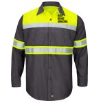 Hi-Visibility Colorblock Ripstop Long Sleeve Work Shirt Thumbnail