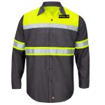 Hi-Visibility Colorblock Ripstop Long Sleeve Work Shirt Thumbnail