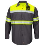 Hi-Visibility Colorblock Ripstop Long Sleeve Work Shirt Thumbnail