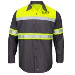 Hi-Visibility Colorblock Ripstop Long Sleeve Work Shirt Thumbnail