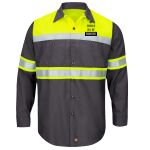 Hi-Visibility Colorblock Ripstop Long Sleeve Work Shirt Thumbnail