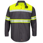 Hi-Visibility Colorblock Ripstop Long Sleeve Work Shirt Thumbnail