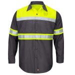 Hi-Visibility Colorblock Ripstop Long Sleeve Work Shirt Thumbnail