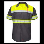 Hi-Visibility Colorblock Ripstop Short Sleeve Work Shirt - TALL Thumbnail