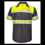 Hi-Visibility Colorblock Ripstop Short Sleeve Work Shirt - TALL Thumbnail