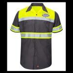 Hi-Visibility Colorblock Ripstop Short Sleeve Work Shirt - TALL Thumbnail