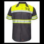 Hi-Visibility Colorblock Ripstop Short Sleeve Work Shirt - TALL Thumbnail