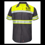Hi-Visibility Colorblock Ripstop Short Sleeve Work Shirt - TALL Thumbnail