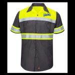Hi-Visibility Colorblock Ripstop Short Sleeve Work Shirt - TALL Thumbnail