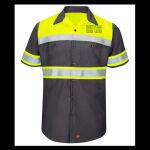 Hi-Visibility Colorblock Ripstop Short Sleeve Work Shirt - TALL Thumbnail