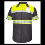 Hi-Visibility Colorblock Ripstop Short Sleeve Work Shirt - TALL Thumbnail