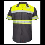 Hi-Visibility Colorblock Ripstop Short Sleeve Work Shirt - TALL Thumbnail