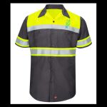Hi-Visibility Colorblock Ripstop Short Sleeve Work Shirt - TALL Thumbnail