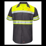 Hi-Visibility Colorblock Ripstop Short Sleeve Work Shirt - TALL Thumbnail