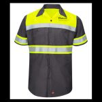 Hi-Visibility Colorblock Ripstop Short Sleeve Work Shirt - TALL Thumbnail