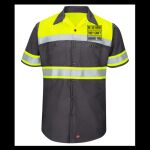 Hi-Visibility Colorblock Ripstop Short Sleeve Work Shirt - TALL Thumbnail