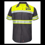 Hi-Visibility Colorblock Ripstop Short Sleeve Work Shirt - TALL Thumbnail
