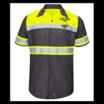 Hi-Visibility Colorblock Ripstop Short Sleeve Work Shirt - TALL Thumbnail